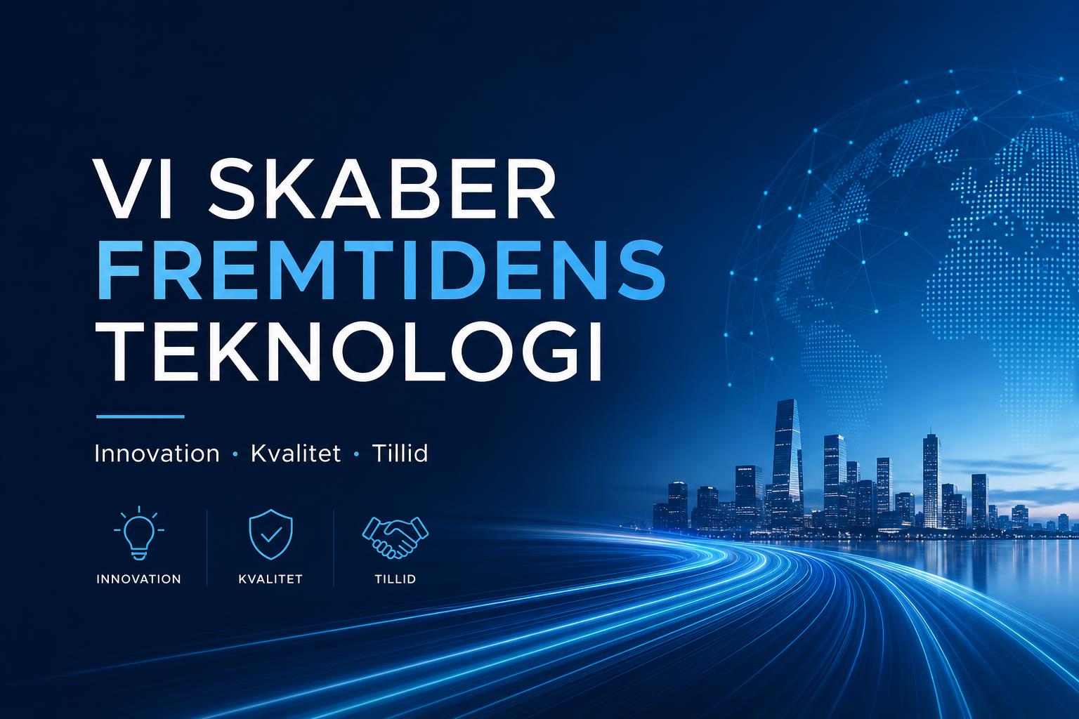 AI genereret LinkedIn banner på dansk til tech virksomhed
